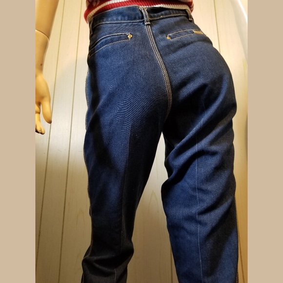 💋Vintage 80s PS GITANO High Waisted Blue Jeans wOw! - Picture 3 of 8